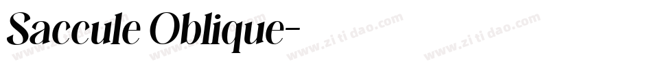 Saccule Oblique字体转换